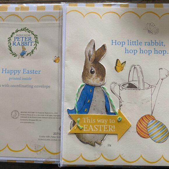 5 NWT BEATRIX POTTER PETER RABBIT EASTER CARDS - Picture 2 of 5